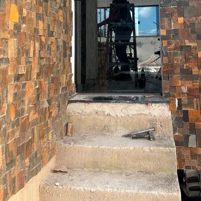 Colocação de porta de vidro